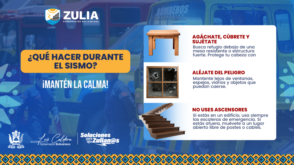Toma precauciones ante un posible sismo